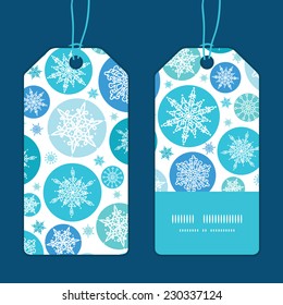 Vector round snowflakes Christmas snowflake silhouette pattern frame card template
