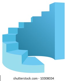 vector round stair