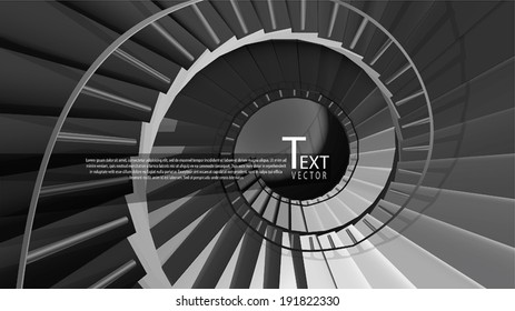 Vector round stairs