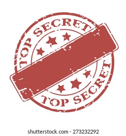 Vector round stamp top secret on the white background