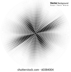 Vector round style abstract grayscale background