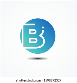 Vector round symbol letter B design minimalist. B letter for your best business symbol on the white background. Vector illustration EPS.8 EPS.10
