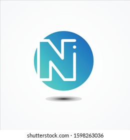 Vector round symbol letter N design minimalist. N letter for your best business symbol on the white background. Vector illustration EPS.8 EPS.10