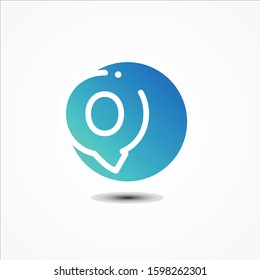 Vector round symbol letter Q design minimalist. Q letter for your best business symbol on the white background. Vector illustration EPS.8 EPS.10
