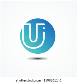 Vector round symbol letter U design minimalist. U letter for your best business symbol on the white background. Vector illustration EPS.8 EPS.10