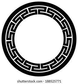 vector of round traditional decorative frame of China