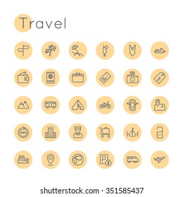 Vector Round Travel Icons