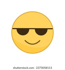 Vector round yellow emoticon set isolated on white background.