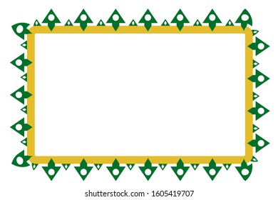 Vector Rounded Corner Rectangle Decoration Traditional House of Old Jakarta