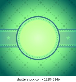 vector rounded retro vintage label on classic background