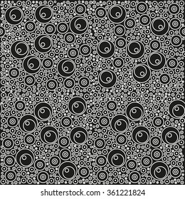 Vector rounded seamless pattern. Good for children, candy, or floral shop and store goods packaging, textile design.