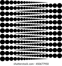 Vector rounds. Black rounds on white background