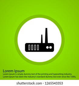Green router diagram icon vector drawing | Public domain vectors
