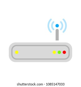 vector router modem illustration, computer technology internet, connection equipment symbol