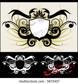 The vector royal arms and ornament