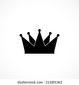 Vector royal crown, flat icon isolated on white background