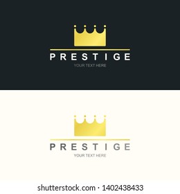 vector royal crown icon set