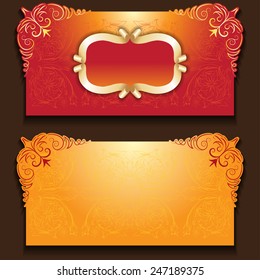 Vector royal invitation card with frame, place for text
