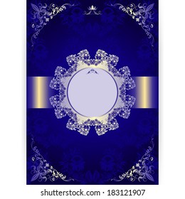 Vector royal invitation card in an old-style with frame