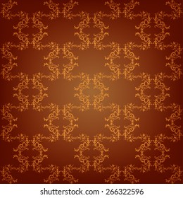 Vector royal seamless background. Filigree ornament of floral elements.