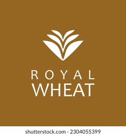 Vector royal wheat nature logo design