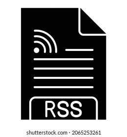 Vector RSS Glyph Icon Design
