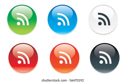 Vector rss icon set