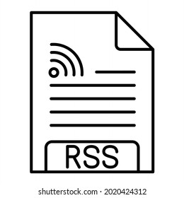 Vector RSS Outline Icon Design
