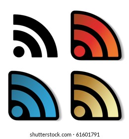 Vector rss stickers