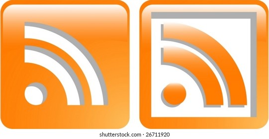 the vector rss web symbol icon set eps 8