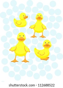 Vector Rubber duck icon Set