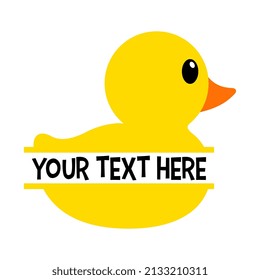 Vector Rubber Duck Name Frame