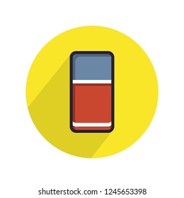 vector rubber eraser illustration isolated. education and school flat icon, design for web