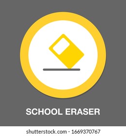 vector rubber eraser illustration isolated. education and school flat icon