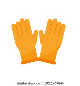 vector rubber gloves for cleaning the toilet Helps prevent chemicals from toilet cleaners