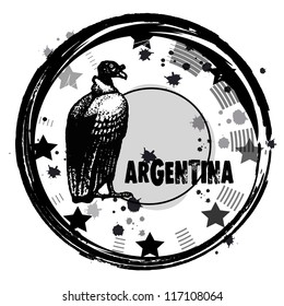 vector, rubber stamp, Argentina