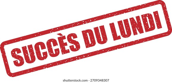 Sello de goma de Vector “SUCCÈS DU LUNDI” (en francés: Monday hits). Muestra los best sellers y las mejores ofertas exclusivamente el lunes.