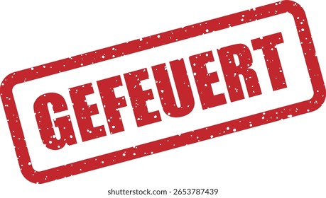 Vector rubberen stempel met het Duitse woord 