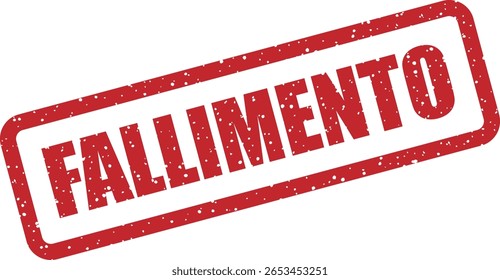 Carimbo vetorial com a palavra italiana "FALLIMENTO" (Falha ou Falha), adequado para conteúdo financeiro, empresarial ou humorístico, destacando falha ou colapso
