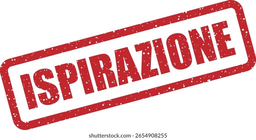 Carimbo de vetor com a palavra italiana "ISPIRAZIONE" (inspiração). Excelente para conceitos de design, visuais de inovação ou marca criativa