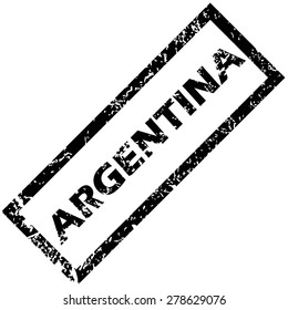 Vector rubber stamp with name ARGENTINA, isolated on white
