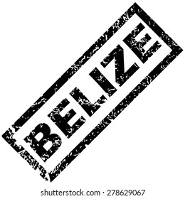 Vector rubber stamp with name BELIZE, isolated on white