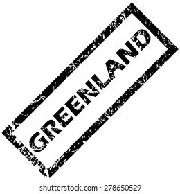 Vector rubber stamp with name GREENLAND, isolated on white