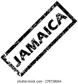Vector rubber stamp with name JAMAICA, isolated on white