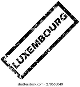 Vector rubber stamp with name LUXEMBOURG, isolated on white