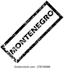 Vector rubber stamp with name MONTENEGRO, isolated on white