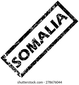 Vector rubber stamp with name SOMALIA, isolated on white
