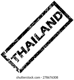Vector rubber stamp with name THAILAND, isolated on white