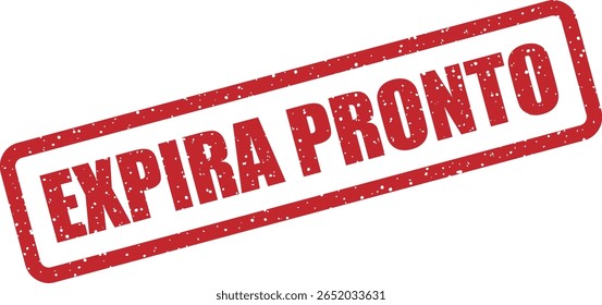 Vector rubber stamp with the Portuguese phrase "EXPIRA PRONTO" (Expires Soon), used for sales ending shortly, flash deals, and urgent promotional content