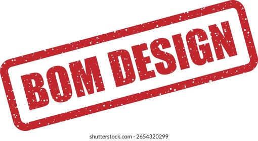 Carimbo de borracha vetorial com a frase em português "BOM DESIGN", adequado para certificação de qualidade, projetos criativos e branding